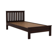 Quentis Sheesham Wood Single Bed Without Storage (Walnut Finish)