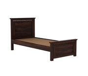 Luveris Sheesham Wood Single Bed Without Storage (Walnut Finish)