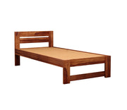 Eldorin Sheesham Wood Single Bed Without Storage (Honey Finish)