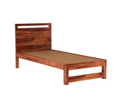 Ivaryn Sheesham Wood Single Bed Without Storage (Honey Finish)