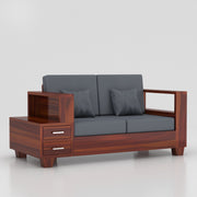 Zephorin 2 Seater Solid Wood Sofa (Honey Finish)