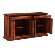 Stendrix Sheesham Wood Cabinet and Sideboard (Honey Finish)