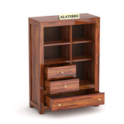 Gravion Book Shelf (Honey Finish)