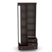 Calvoris Sheesham Wood Dressing Table with Mirror and Drawers (Walnut Finish)