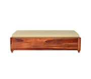Drestorin Sheesham Wood Storage Divan with Mattress (Honey Finish)