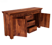 Norvith Sheesham Wood Cabinet and Sideboard (Honey Finish)
