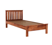 Quentis Sheesham Wood Single Bed Without Storage (Honey Finish)