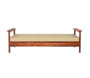 Jorenthis Sheesham Wood Divan with Mattress (Honey Finish)