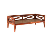 Ilexor Sheesham Wood Divan with Mattress (Honey Finish)