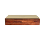 Elthorn Sheesham Wood Storage Divan with Mattress (Honey Finish)