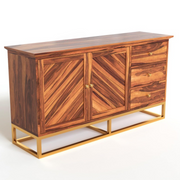 Yevrin Sheesham Wood Cabinet and Sideboard (Honey Finish)