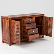 Arvion Sheesham Wood Cabinet and Sideboard (Honey Finish)