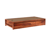 Elthorn Sheesham Wood Storage Divan with Mattress (Honey Finish)
