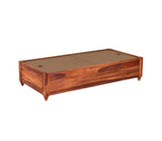 Drestorin Sheesham Wood Storage Divan with Mattress (Honey Finish)