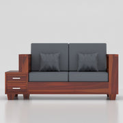 Zephorin 2 Seater Solid Wood Sofa (Honey Finish)