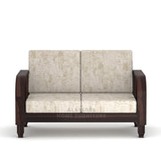 Xenthor 6 Seater Solid Wood Sofa (Walnut Finish)