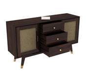 Brentar Sheesham Wood Cabinet and Sideboard (Walnut Finish)