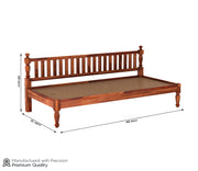 Fendril Sheesham Wood Divan with Mattress (Honey Finish)