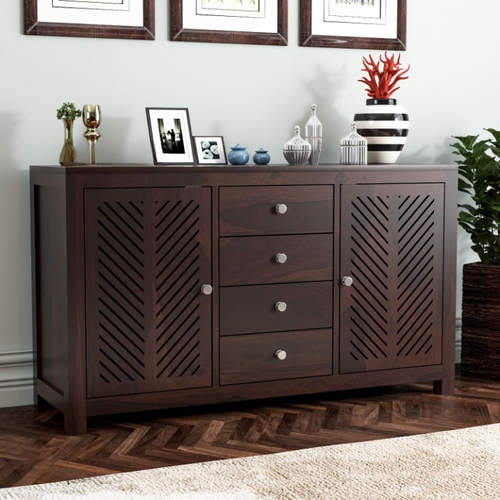 Arvion Sheesham Wood Cabinet and Sideboard (Walnut Finish)