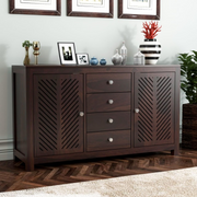 Arvion Sheesham Wood Cabinet and Sideboard (Walnut Finish)
