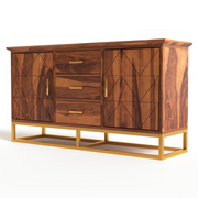 Ralvinor Sheesham Wood Cabinet and Sideboard (Honey Finish)