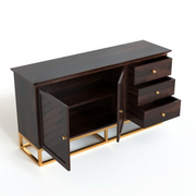 Yevrin Sheesham Wood Cabinet and Sideboard (Walnut Finish)