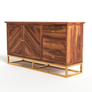 Yevrin Sheesham Wood Cabinet and Sideboard (Honey Finish)