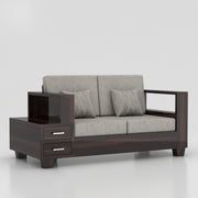 Zephorin 6 Seater Solid Wood Sofa (Walnut Finish)