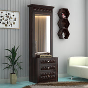 Alvethis Sheesham Wood Dressing Table with Mirror and Drawers (Walnut Finish)
