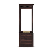 Ythorin Sheesham Wood Dressing Table with Mirror and Drawers (Walnut Finish)
