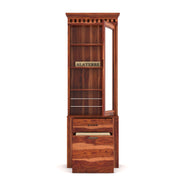 Ythorin Sheesham Wood Dressing Table with Mirror and Drawers (Honey Finish)