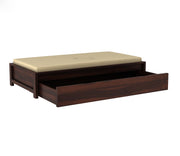 Elthorn Sheesham Wood Storage Divan with Mattress (Walnut Finish)