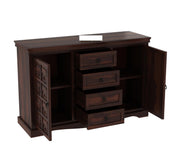 Drethor Sheesham Wood Cabinet and Sideboard (Walnut Finish)