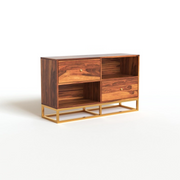 Zevaris Sheesham Wood Cabinet and Sideboard (Honey Finish)