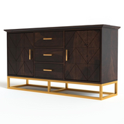 Ralvinor Sheesham Wood Cabinet and Sideboard (Walnut Finish)