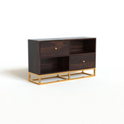 Zevaris Sheesham Wood Cabinet and Sideboard (Walnut Finish)