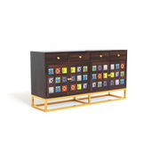 Ulexis Sheesham Wood Cabinet and Sideboard (Walnut Finish)