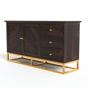 Yevrin Sheesham Wood Cabinet and Sideboard (Walnut Finish)
