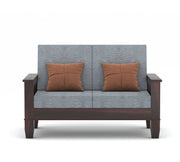 Ylthor 2 Seater Solid Wood Sofa (Walnut Finish)