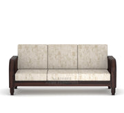 Xenthor 6 Seater Solid Wood Sofa (Walnut Finish)