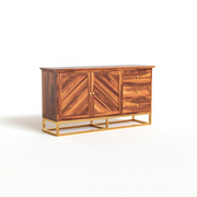 Yevrin Sheesham Wood Cabinet and Sideboard (Honey Finish)