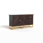 Yevrin Sheesham Wood Cabinet and Sideboard (Walnut Finish)
