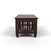 Questorin Sheesham Wood Coffee Table with Open Storage (Walnut Finish)
