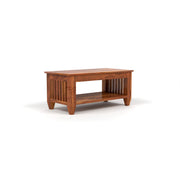 Questorin Sheesham Wood Coffee Table with Open Storage (Honey Finish)