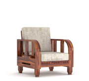Xenthor 6 Seater Solid Wood Sofa (Honey Finish)