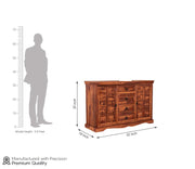 Drethor Sheesham Wood Cabinet and Sideboard (Honey Finish)