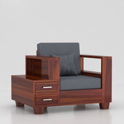 Zephorin 6 Seater Solid Wood Sofa (Honey Finish)