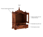 Stendoris Sheesham Wood Home Temple (Honey Finish)