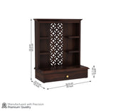 Thalvion Sheesham Wood Home Temple (Honey Finish)