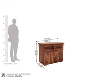 Peldrin Sheesham Wood Cabinet and Sideboard (Honey Finish)